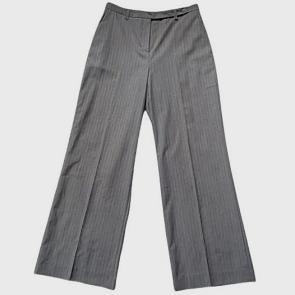 Hugo Boss Gray Tonal Pinstripe Wool Dress Pant- Sz. 10